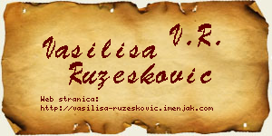 Vasilisa Ružesković vizit kartica